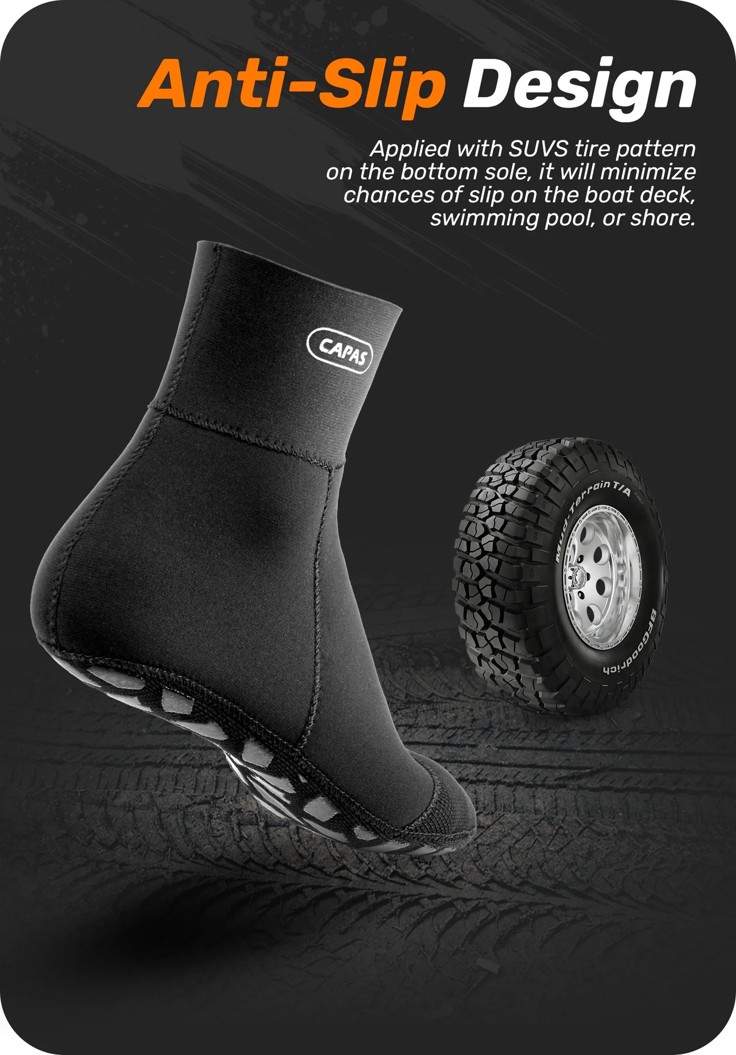 Water Socks 2Mm Neoprene, Sand Proof Beach Volleyball Wetsuit Diving Socks Warm for Men Women (Black, L)
